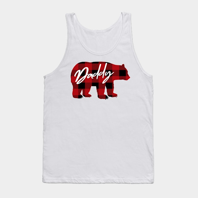 Daddy Bear. Buffalo plaid Tank Top by Satic